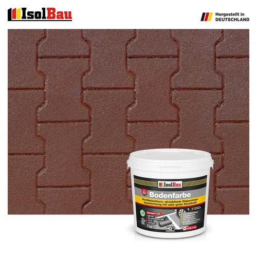 Bodenfarbe Betonfarbe Braun 7 kg Bodenbeschichtung Fußbodenfarbe RAL Farbe