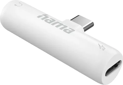 HAMA Adapter Audio USB-C Weiß mit Ladefunktion