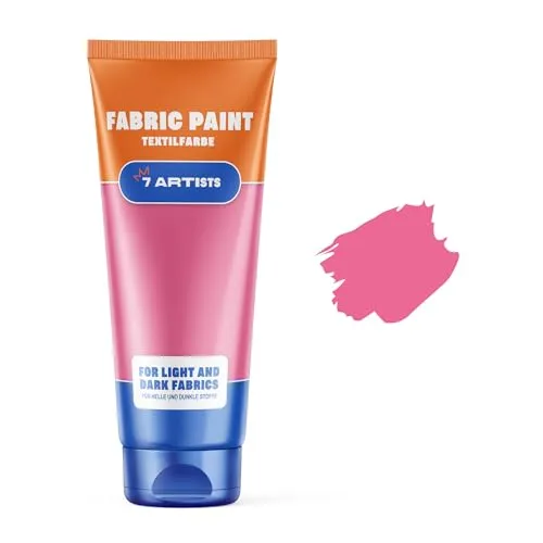 Artists Textilfarbe Rosa 60 ml – Stoffmalfarben Waschfest für Kleidung, Sneaker & Leder | Permanent Textilfarbe Waschmaschinenfest | Stofffarbe ohne Bügeln für T-Shirt, Jeans & Taschen 7