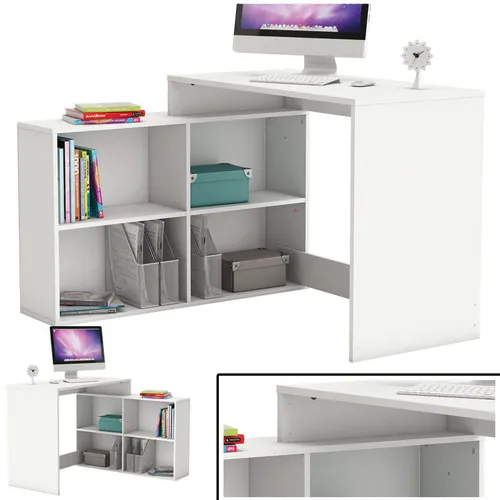 Eck-Schreibtisch WEISS #460 in weiß von habeig