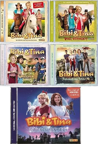 CDs * BIBI & TINA - ORIGINAL HÖRSPIELE ZU DEN KINOFILMEN 1-5 IM SET # NEUOVPKX 5