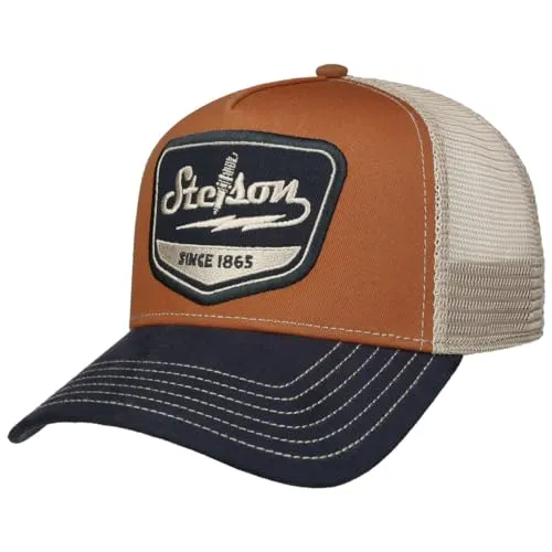 Stetson Spark Plug Trucker Cap – Mehrfarbige Baseball Meshcap für Herren - Stylische und atmungsaktive Trucker Cap von Stetson. Die Mesh-Struktur sorgt für optimale Luftzirkulation und der Snapback-Verschluss ermöglicht eine individuelle Anpassung. Perfekt für Frühling und Sommer!