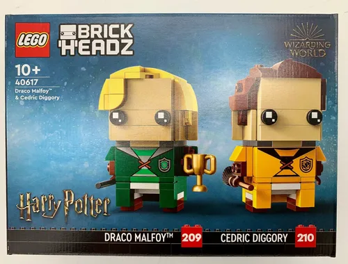 LEGO Harry Potter BrickHeadz 40617: Draco Malfoy & Cedric Diggory - LEGO BrickHeadz Set mit 262 Teilen, ideal für Harry Potter Fans, fördert Kreativität und Bastelspaß.