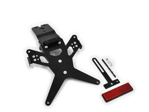 ZIEGER Kennzeichenhalter X-Line für Yamaha YZF-R125 - Robuster Kennzeichenhalter für Yamaha YZF-R125, witterungsbeständig und in sportlicher Optik. Verstellbarer Neigungswinkel und keine TÜV-Eintragung nötig.