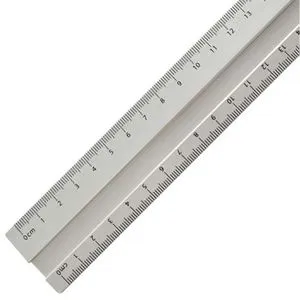 Eberhard-Faber Lineal 570009, 30 cm, Aluminium, silber, für Rechts- und Linkshänder