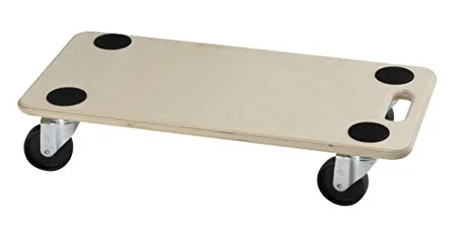 Dörner + Helmer Transportroller Stabil, 590mm x 290mm x 120mm, 200kg Tragkraft, Kunststoffräder, für Kisten und Möbel