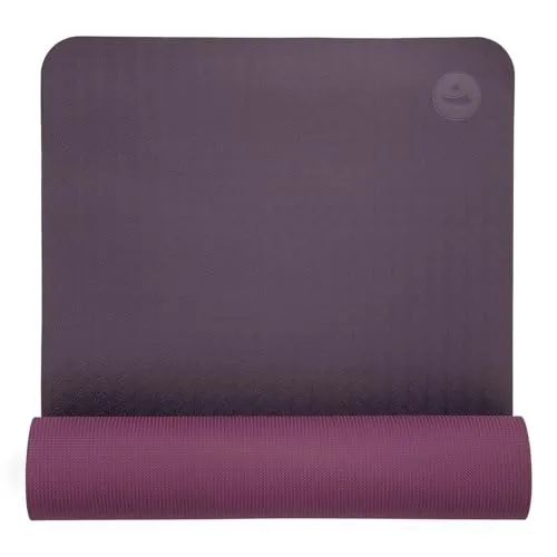 Bodhi Yogamatte Lotus Pro | Rutschfeste Übungsmatte | Sportmatte für Gymnastik, Pilates & Fitness | Antirutschmatte für deine Yogapraxis | Hypoallergene Trainingsmatte | aubergine/hell aubergine
