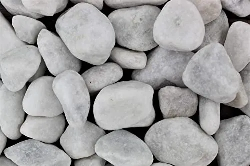 Gartenwelt Riegelsberger Marmorkies Carrara Kies Marmor rein weiß schneeweisser Zierkies Gartenkies Teichkies Deko Wegkies Wegsteine Gartenweg 25 kg Sack, Körnung 25-40 mm