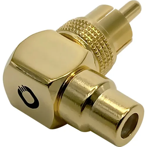 OEHLBACH Sound-AD 90 - 90° Winkeladapter Cinch - HiFi-Kabel: 24k vergoldeter Winkeladapter für optimale Kontaktsicherheit und verlustfreie Übertragung, ideal für platzsparende Kabelverbindungen.