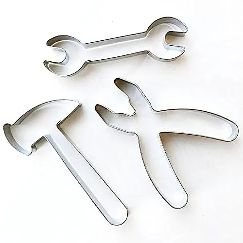 Werkzeug 3er Set Hammer/Zange/Schraubenschlüssel, Ausstecher, Ausstechform aus Edelstahl