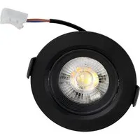 LUXULA LED Einbauspot Ø 75mm Einbaustrahler Schwenkbar 5W 450lm 3000K Warmweiß 38° Abstrahlwinkel Downlight Schwarz Flickerfrei