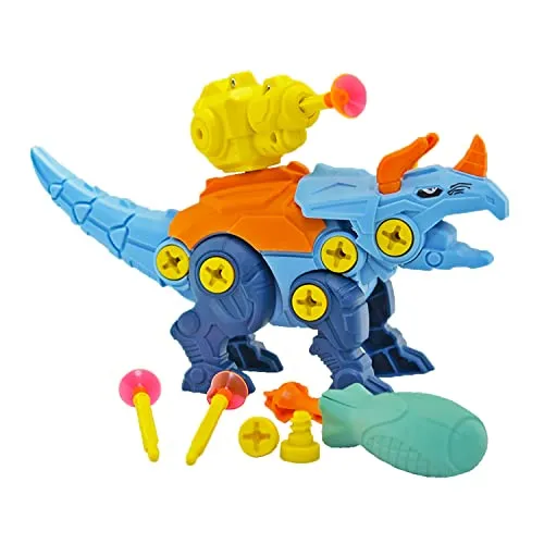 Kögler 90507 - DIY Bau-Set Robo-Dino im Ei, Triceratops Spielfigur, Dinosaurier-Figur mit Katapult und Saugnapf-Pfeilen, zum Bauen und Spielen, coole Geschenk-Idee für Kinder ab 3 Jahren