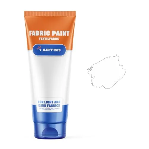 Artists Textilfarbe Weiß 60 ml – Stoffmalfarben Waschfest für Kleidung, Sneaker & Leder | Permanent Textilfarbe Waschmaschinenfest | Stofffarbe ohne Bügeln für T-Shirt, Jeans & Taschen 7