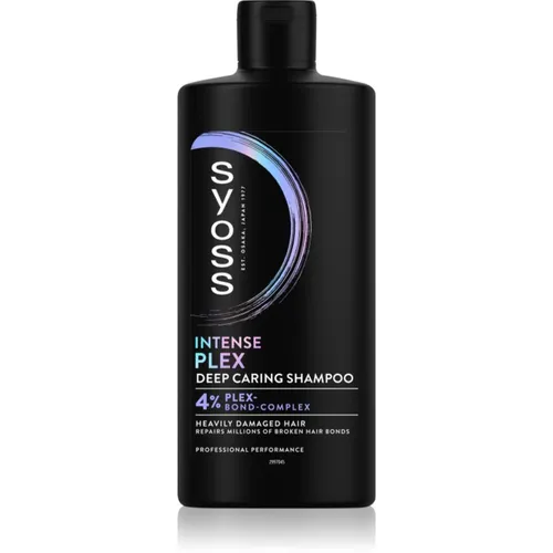 Syoss Intense Plex Shampoo 440 ml - Hochwirksames Shampoo für stark geschädigtes Haar, reinigt sanft und regeneriert bis in die Spitzen, ideal für gesundes und glänzendes Haar.