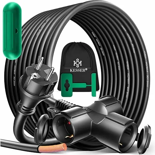 KESSER® Verlängerungskabel 10m in schwarz von Kesser