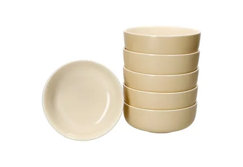 Ritzenhoff & Breker Müslischale Ritzenhoff 6x Jasper Schale Ø14,5cm Vanille 360ml Steingut 6 Pers., Steingut