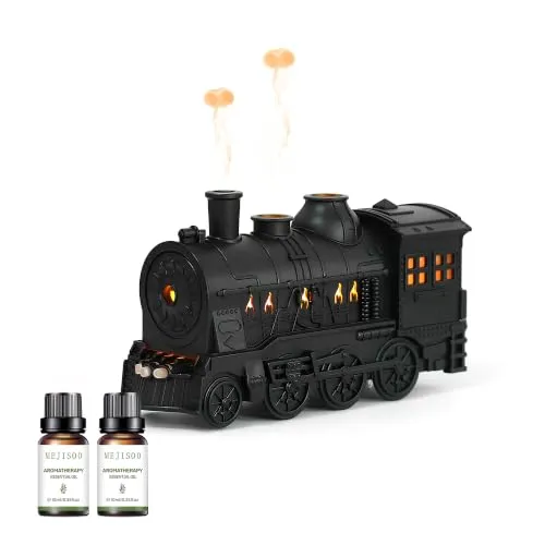Lonyiabbi Retro Dampfzug Aroma Diffusor Set mit 2 Ölen 300ml