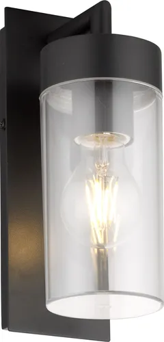 LED Außenwandleuchte STELLA KH1883-BK - Schwarz, E27 Fassung - Moderne Außenwandleuchte mit IP44 Schutz, ideal für den Außeneinsatz. Energieeffizient mit E27 Fassung, perfekt für bis zu 15W LED-Leuchtmittel. Elegantes Design für stilvolle Akzente in Ihrem Außenbereich.