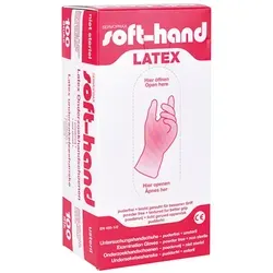 DocMed Latexhandschuhe Soft-Hand Latex - puderfrei (Soft-Hand Protect, 100-St., Flexibel, Robuste Struktur) Puderfrei, Hautfreundlich weiß XL - extra groß