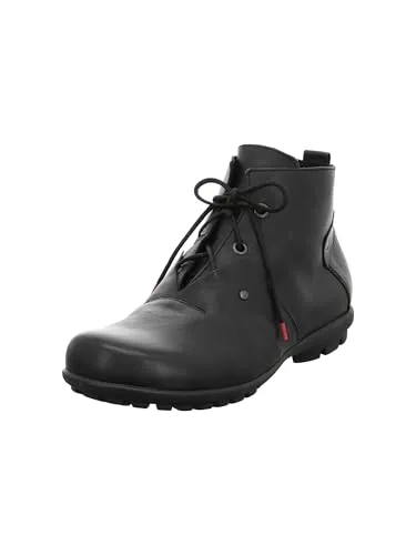 THINK! Herren Kong Lammfell Stiefelette 0010 SCHWARZ, 44.5 EU - Wanderschuhe mit wechselbaren Einlagen und chromfrei gegerbtem Oberleder für nachhaltigen Komfort und Stil.