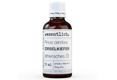 wesentlich. Duftöl Zirbelkiefer 50ml - 100% naturrein - Entdecken Sie das hochwertige Duftöl Zirbelkiefer von wesentlich. für eine angenehme Raumatmosphäre. Ideal für Diffuser und Kosmetik, in geprüfter Qualität und ohne synthetische Zusätze.