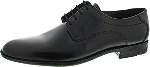 Lloyd Garvin Schwarz - Eleganter Business Halbschuh Größe 47 - Schnürer aus hochwertigem Glattleder für Herren, ideal für Business-Meetings. Mit eleganten Ziernähten und bequemer Gummisohle für optimalen Tragekomfort.