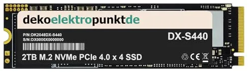 dekoelektropunktde 2TB M.2 NVMe Gen4 SSD Festplatte passend für Acer Chromebook 515 CB515-1W-36N4, Alternatives Ersatzteil 2280 PCIe 4.0 x 4