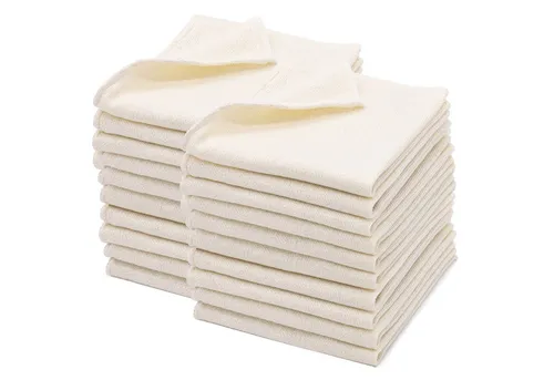 ZOLLNER Reinigungstücher – 20er Set aus 80% Baumwolle in weiß von Zollner