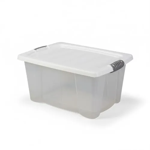 LS-LebenStil Stapelbox 40x28x20cm recycelt mit Deckel Stapelbar Allzweckkiste Aufbewahrungsbox Allzweckbox Transportbox Stapelkiste Aufbewahrungskiste Kunststoffbox