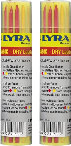 LYRA Ersatzminen graphit (gelb und rot) Doppelpackung für Dry Profi LED