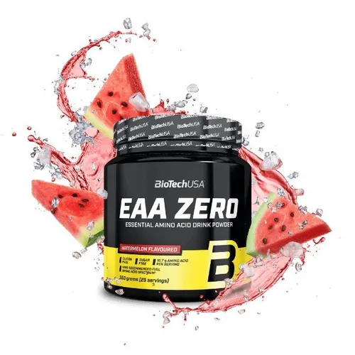 BioTech USA EAA Zero Wassermelone, 350 g Dose - Protein Shakes & Muskelaufbau, enthält essentielle Aminosäuren für optimale Regeneration und Muskelaufbau, ideal für Fitness-Enthusiasten.