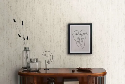 A.S. Création Vliestapete Shabby Holz Abstrakt Creme Beige Gold Metallic 39561-3