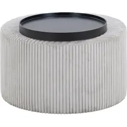 SalesFever Couchtisch 70 cm rund | drehbare Tischplatte in grau von SalesFever