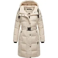 Navahoo Wintermantel Funkelteddy 14 - Funktionsjacke mit Teddyplüsch-Akzenten, windabweisend und wärmend, ideal für kalte Tage. Taillengürtel für eine feminine Silhouette.