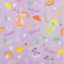 Home Fashion, Cocktail Party, Lunch-Servietten aufgefaltetes Maß 33 cm x 33 cm, im Viertelfalz, 20 Stück pro Packung