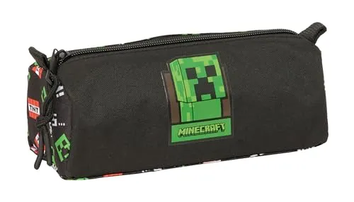 Minecraft Federmäppchen mit Reißverschluss und Fach, Federmäppchen für Kinder, ideal für Kinder im Schulalter, bequem und vielseitig, Qualität und Widerstandsfähigkeit, 21 x 7 x 8 cm