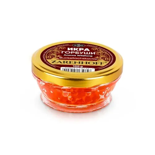 Kaviar aus Buckellachs Gorbuscha aus Alaska 100 g Glas - Roter Kaviar - икра Горбуши caviar