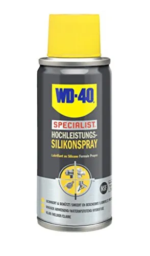 WD-40 Specialist Silikonspray 100 ml – Vielseitiger Schutz für Gummi, Kunststoff und Metall