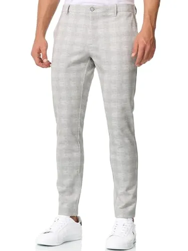 JEFF Herren JFLeo Chino Stoffhose | Elegante Chinohose mit 4 Taschen, Stretch, Grau - Moderne Chinohose mit schlanker Passform und 4 praktischen Taschen. Ideal für stilbewusste Männer, die Komfort und Eleganz suchen. Hergestellt aus hochwertigen Materialien für optimale Passform.