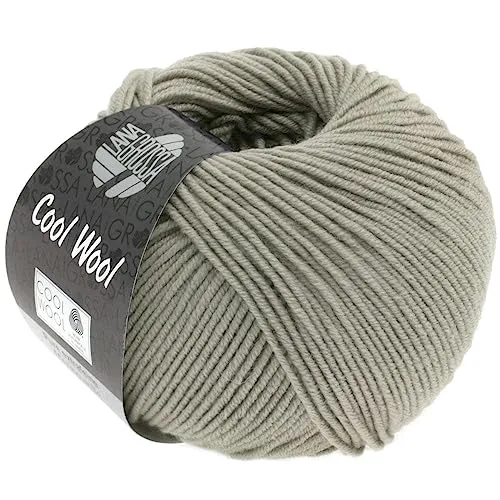 LANA GROSSA Cool Wool Uni - Extrafeine Merinowolle 50g, waschmaschinenfest, filzfrei und ideal für kreative Strick- und Häkelprojekte