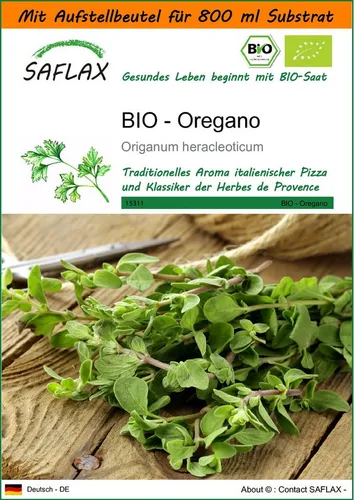 SAFLAX Kräutersamen SAFLAX - Garden in the bag - BIO - Oregano