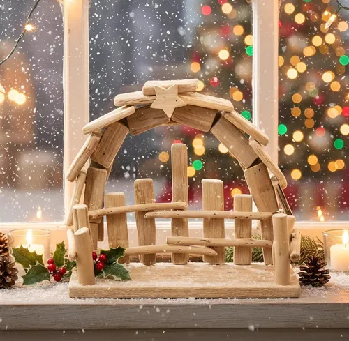 Holz Krippe Weihnachten 