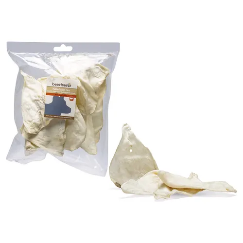 Beeztees Hundesnack gepuffte Rinderohren weiß 150 g, UVP 7,39 EUR, NEU