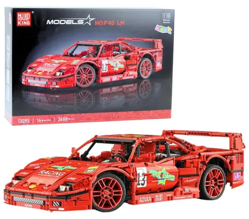 Mudking Bausteinset Sportwagen Rot 1:10