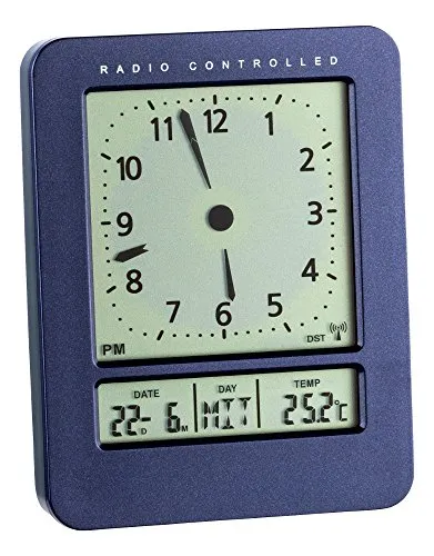 TFA Dostmann 60.2530 Funk-Wecker mit Temperatur in blau von TFA Dostmann