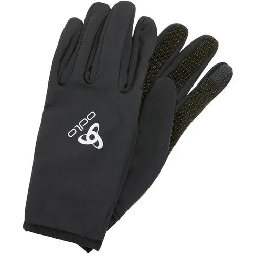 Odlo Unisex Handschuhe CERAMIWARM GRIP, schwarz, Größe M - Fitnesshandschuhe mit hervorragender Wärmeisolierung und atmungsaktiver Konstruktion für trockene Hände bei intensiven Aktivitäten. Touchscreen-kompatibel für einfache Smartphone-Nutzung.