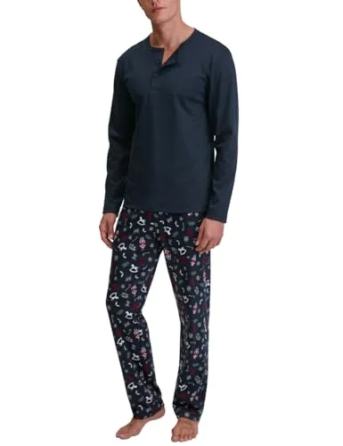 CALIDA Pyjama Family & Friends Herren (2 tlg) - Entdecken Sie die gemütliche FAMILY & FRIENDS Kollektion! Dieser Schlafanzug mit stilvollen Prints sorgt für entspannte Kuschelzeiten und behagliche Momente im Winter.
