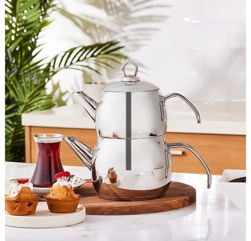 Karaca Teekanne Belinay in silber von Karaca