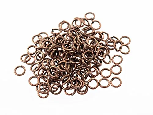 Biegeringe in antik Kupfer, 4 mm 200