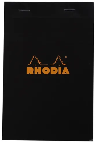 RHODIA Notizblock No. 14, 110 x 170 mm, kariert, schwarz